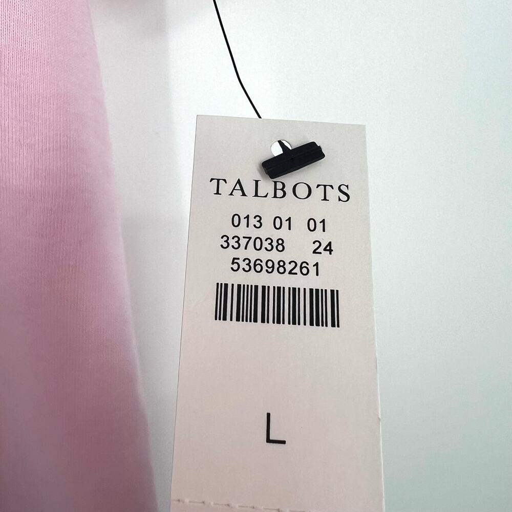 NEW NWT Talbots Sz Large (Snug Fit) The Talbots Tee Pink Blouse Shirt Top Mature - Picture 4 of 6